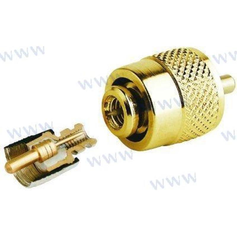 CONECTOR PL259 MACHO GOLD PARA RG58