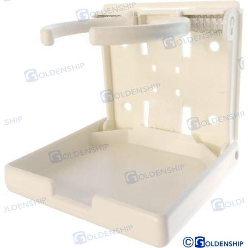 DRINK HOLDER, PLASTIC FRONT OPENINIG WHI