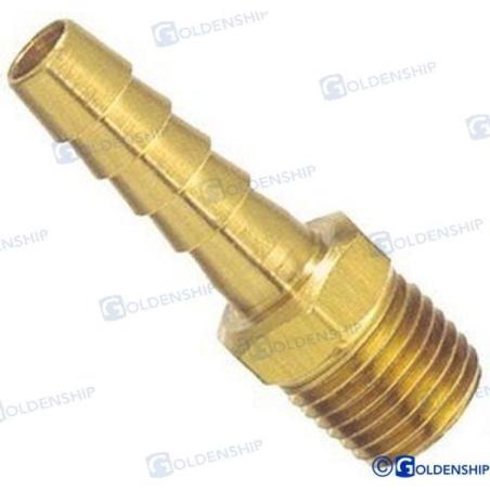 BRASS HOSE ADAP. MALE  3/8"" - 10MM