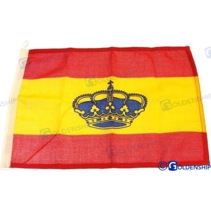 SPAIN FLAG WITH COAT OF ARMS 20*30