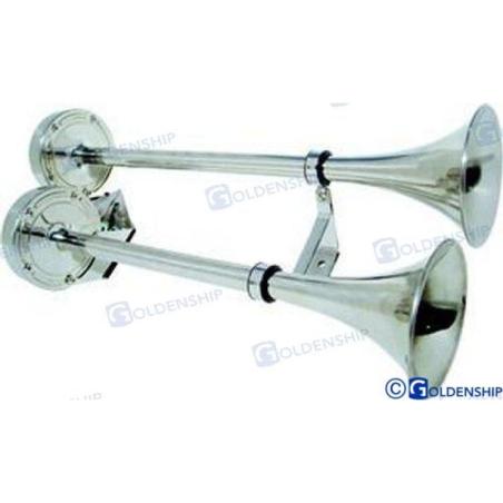 TWIN ELECTRIC HORN SS 18-1/2"" 24V