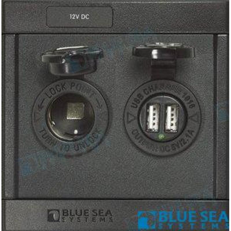 PANEL 360 DC 12V SOCKET DUAL USB CHARGER