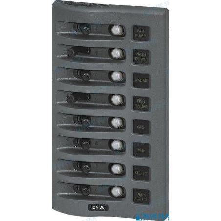 PANEL WD 12VDC CLB 8POS GRAY