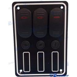 3 GANG WATERPROOF SWITCH PANEL