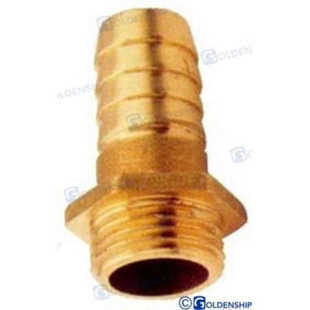 BRASS HOSE ADAP MALE 1/4"" - 8MM (2)