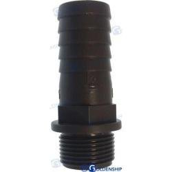 POLYPROPYLENE MALE HOSE CONNECTOR 3/4-25