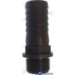 POLYPROPYLENE MALE HOSE CONNECTOR 1 1/2-