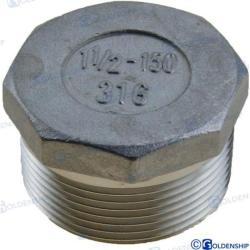 HEX HEAD PLUG  AISI 316  1-1/2