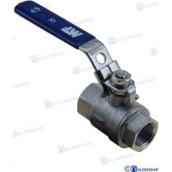 BALL VALVE 1/2"" STAINLESS