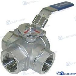 3-WAY BALL VALVE 1/2""