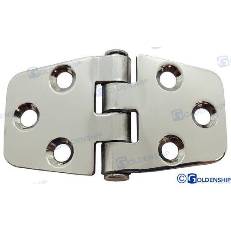 SS. DOOR HINGE 74*37 MM.