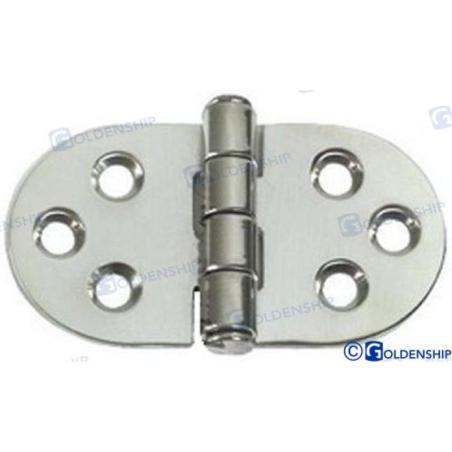 HINGE w/CENTRAL PIN 76X38 MM (2)