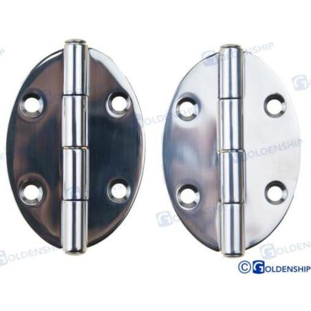 OVAL INOX HINGE 78X56 (PACK 2)