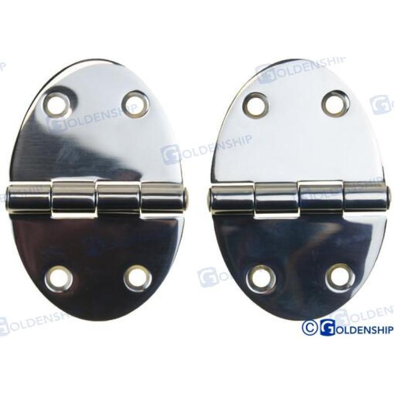 OVAL INOX HINGE 84X56 (PACK 2)