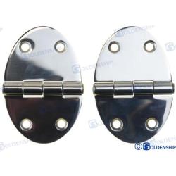 OVAL INOX HINGE 51X35 (PACK 2)