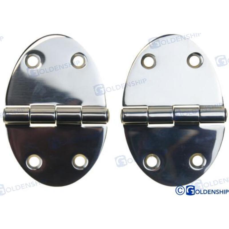 OVAL INOX HINGE 51X35 (PACK 2)