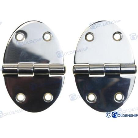 OVAL INOX HINGE 67X48 (PACK 2)