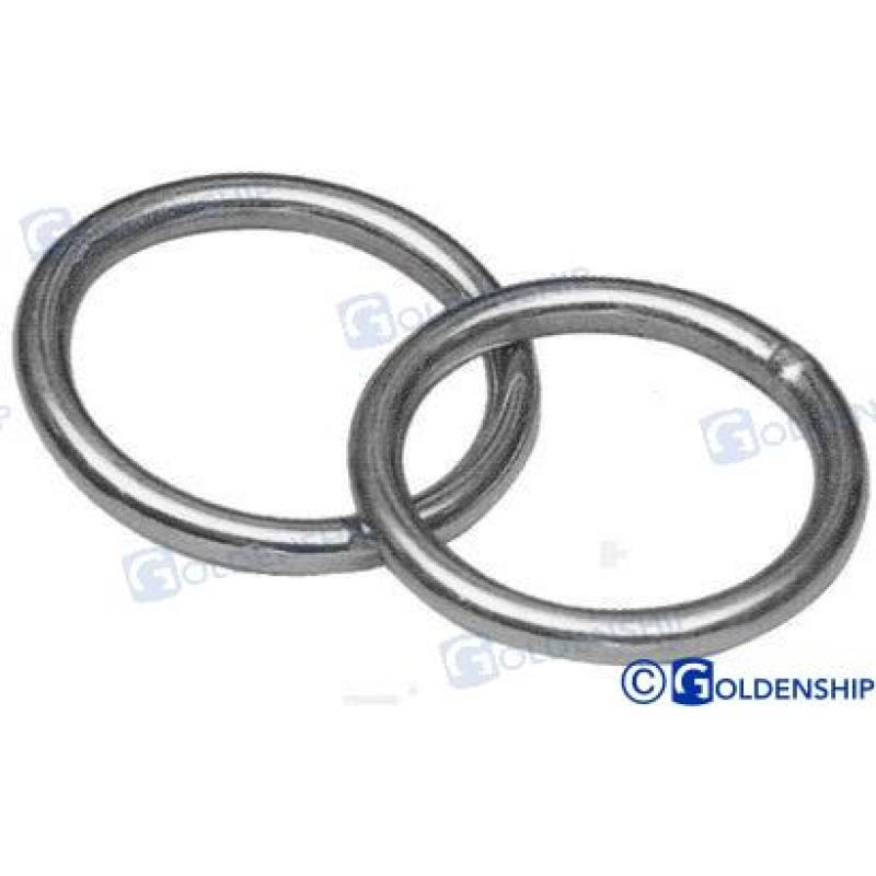 ROUND RING S.S BRIGHT POL 8X40 (PACK 2)