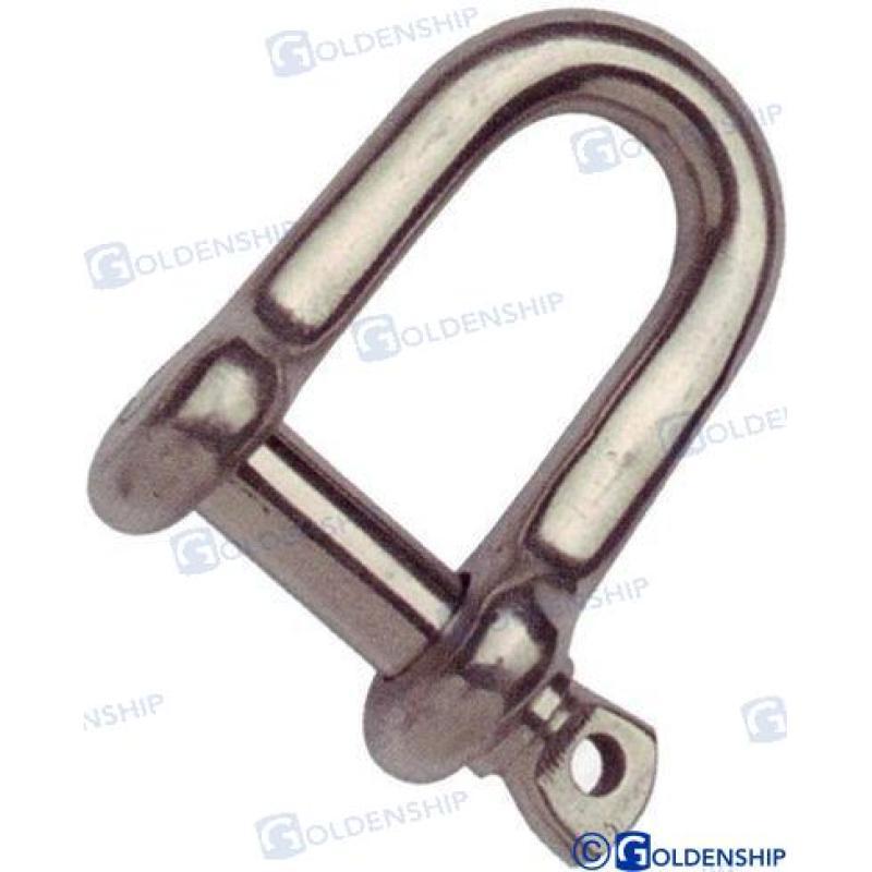 D SHACKLE, SCREW PIN 6MM (25)