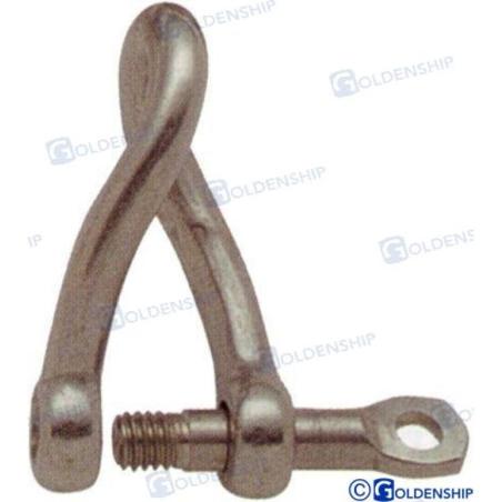 LONG TWIST SHACKLE AISI-316 6MM (PACK 2)