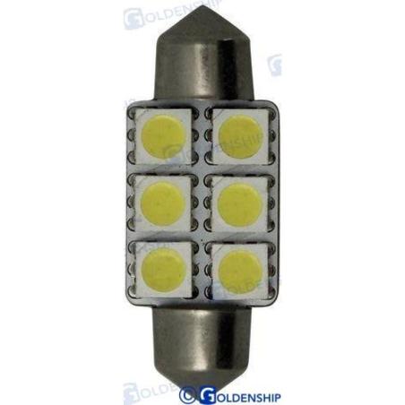 BULB FESTOON 6LED 1,3W 10/30V 15,9*37MM