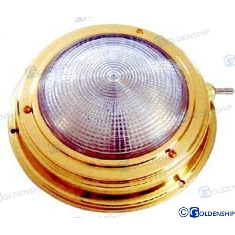 DOME LIGHT BRASS 3""