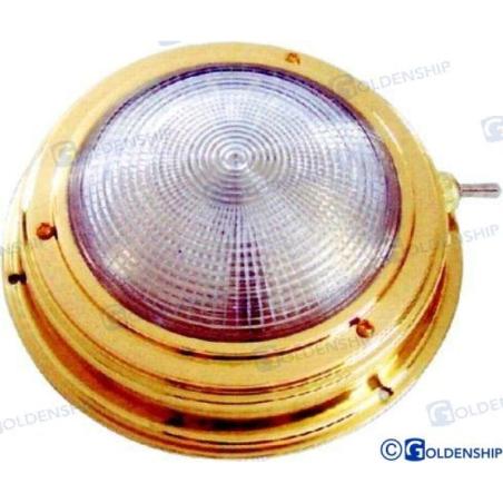 DOME LIGHT BRASS 4""