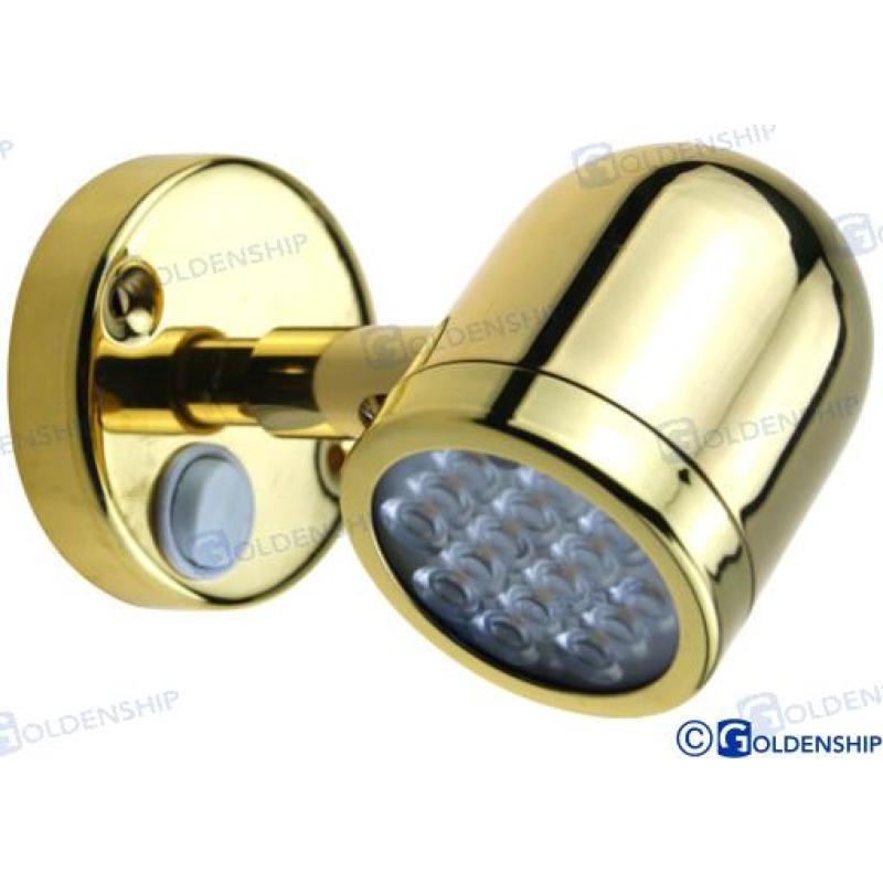 BRASS READING LIGHT w/LED