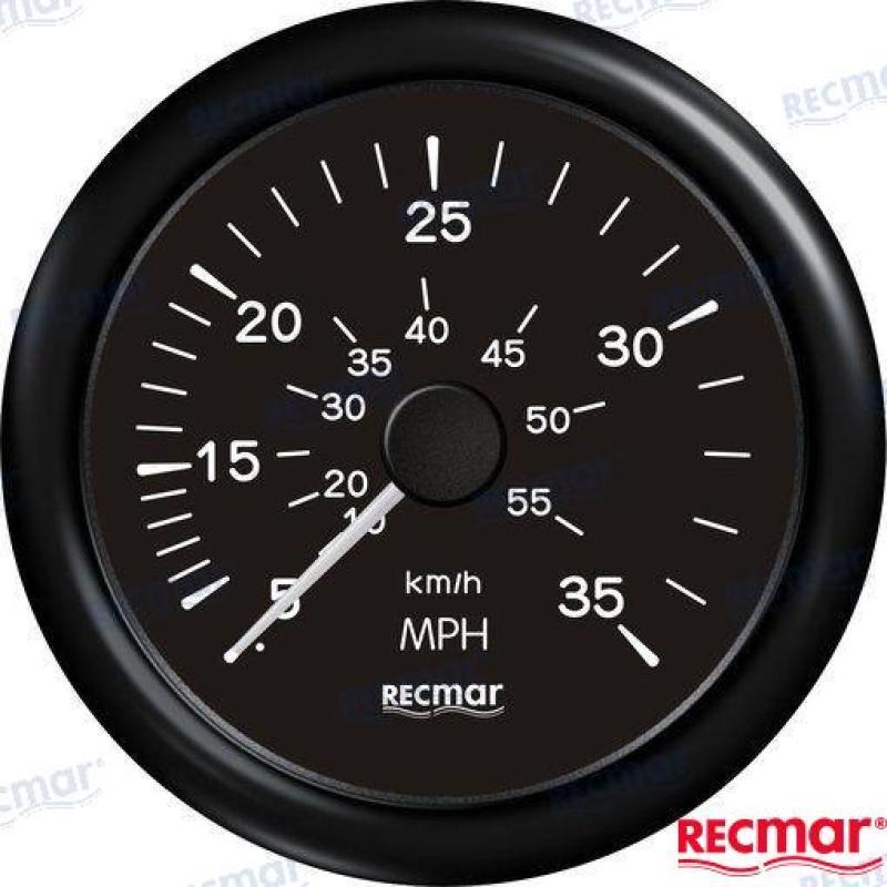 SPEEDOMETER 0/35 MPH BLACK