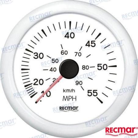 SPEEDOMETER 0/55 MPH WHITE