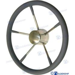 SS. STEERING WHEEL 15"" WITH FOAM