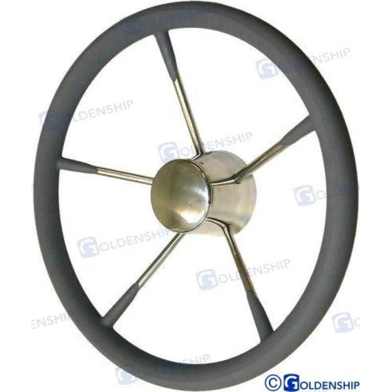 SS. STEERING WHEEL 15"" WITH FOAM