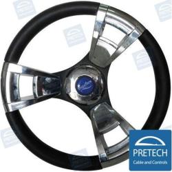 STEERING WHEEL HERMOSA CHROMED - 350 MM